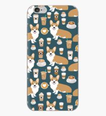 Corgi welsh corgi coffee cafe dog dogs dog breed dog pattern pet friendly iPhone Case