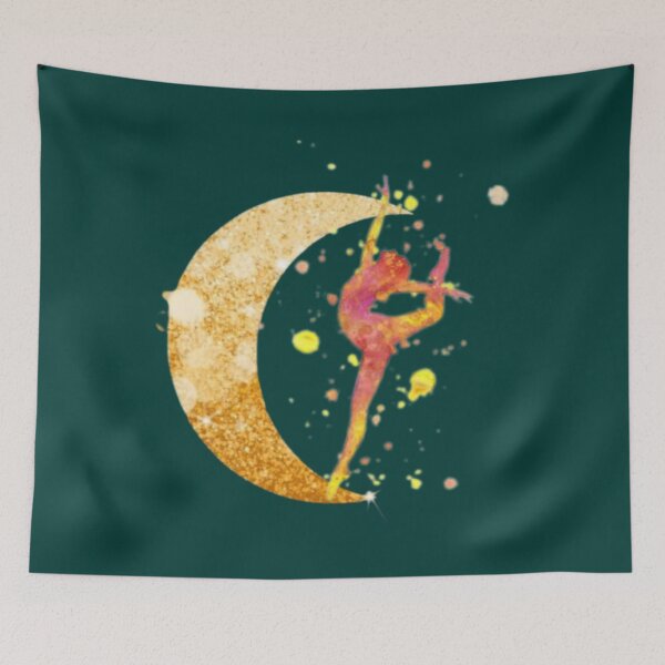 Item preview, colorful half moon yoga pose     designed and sold by BruceFisherQQ.