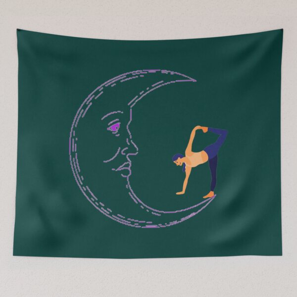 Item preview, Half moon Yoga illustration design   designed and sold by BruceFisherQQ.