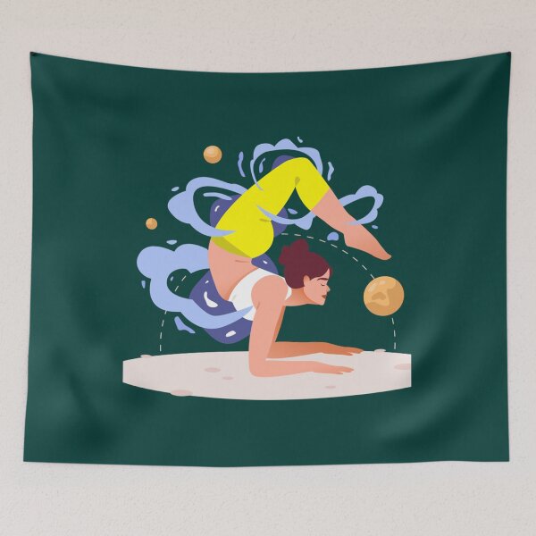 Item preview, half moon yoga pose               designed and sold by BruceFisherQQ.