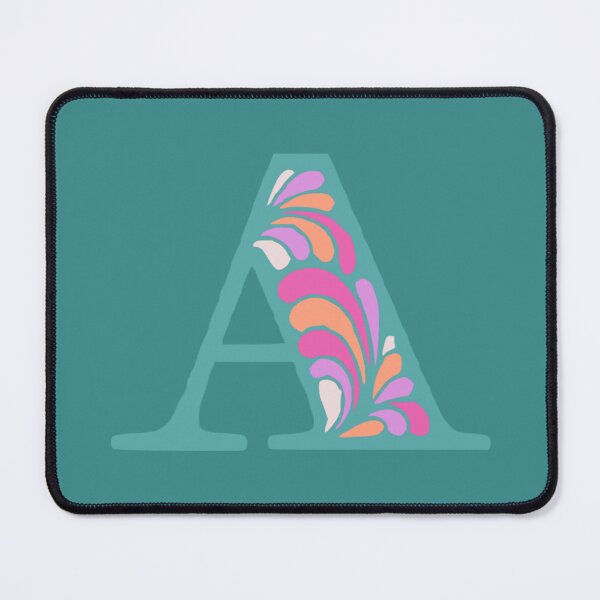 Item preview, Letter A Fancy Monogram Hippie Initial Teal designed and sold by everything4eva.