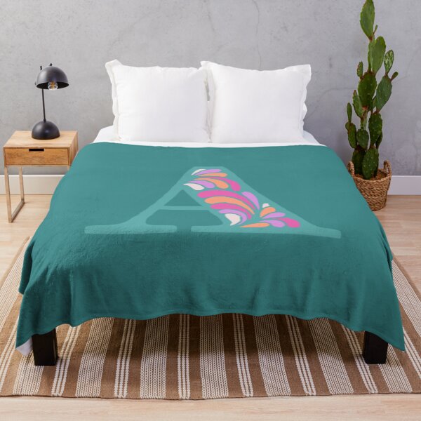 Item preview, Letter A Fancy Monogram Hippie Initial Teal designed and sold by everything4eva.