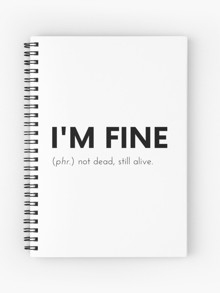 I'm fine | Dictionary Definition | Sticker