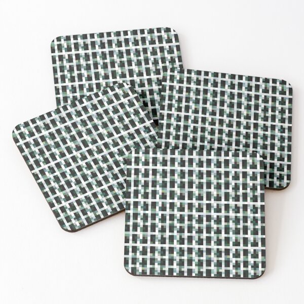 Item preview, Black And Khaki Pixelated Pattern designed and sold by by-jwp.