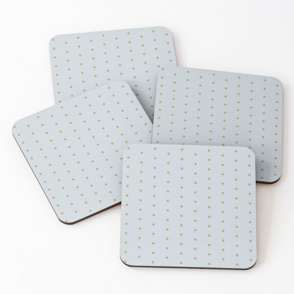 Item preview, Classic Polka Dot_ Golden Light Blue Grey Pastel Gray Neutral Grey designed and sold by mimihuang creations.