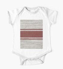 Bauernhaus Chic Burgund Jacquard Streifen Leinen Französisch Land Baby Body Kurzarm