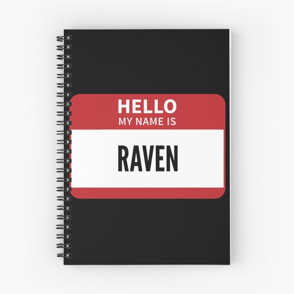 Item preview, RAVEN NAME TAG HELLO MY NAME IS RAVEN designed and sold by sobriowslen.