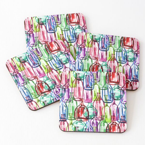 Item preview, Colorful Watercolor Rainbow Bottle Pattern Design designed and sold by Draculaura2009.