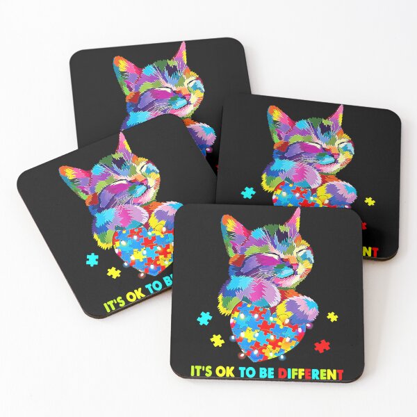 Item preview, It's Ok To Be Different Cat Kitty Puzzle Autism Awareness designed and sold by CarlaHerold.