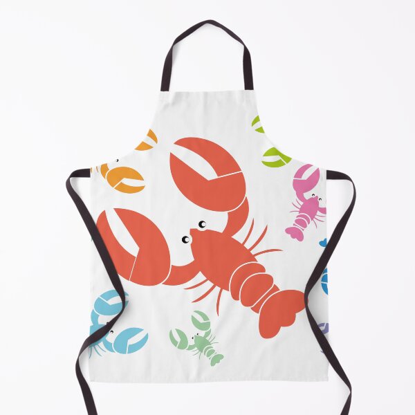 Item preview, colored lobster flat seamless pattern designed and sold by paolboa.