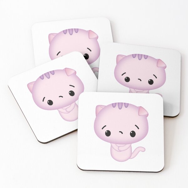 Item preview, Pink Kawaii Anxious Cat designed and sold by darklanterndsn.