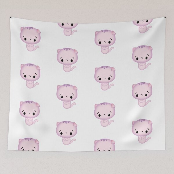 Item preview, Pink Kawaii Anxious Cat designed and sold by darklanterndsn.