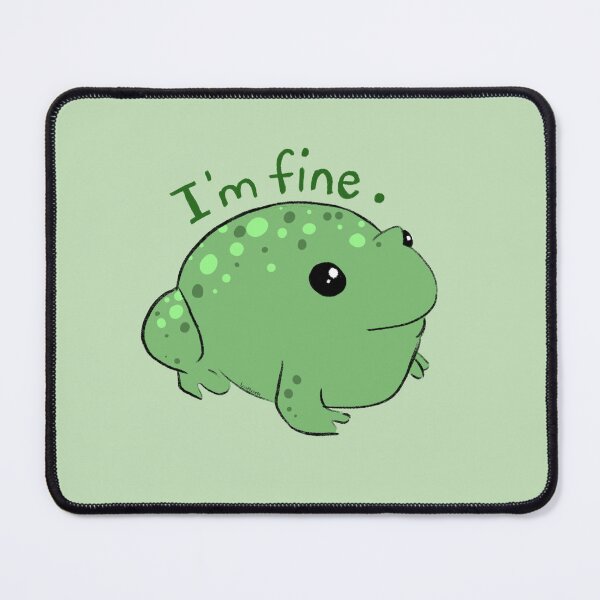 Item preview, I'm fine motivational frog designed and sold by LisaMichelleArt.