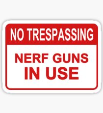 Nerf Guns In Use Sticker