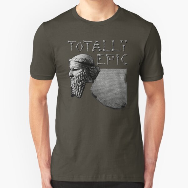 Gilgamesh: Totally Epic - Gray Slim Fit T-Shirt
