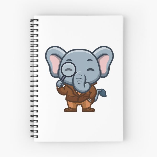 Item preview, Elephant Detective Cute Cartoon designed and sold by GumregaStudio.