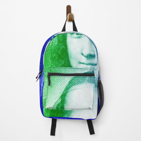 Item preview, Mona Lisa - green and blue halftone pattern designed and sold by NickoPrints.
