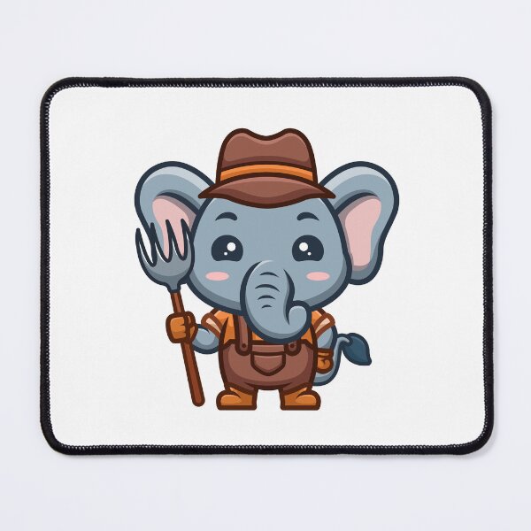 Item preview, Elephant Farmer Cute Cartoon designed and sold by GumregaStudio.