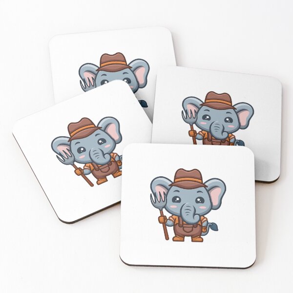 Item preview, Elephant Farmer Cute Cartoon designed and sold by GumregaStudio.