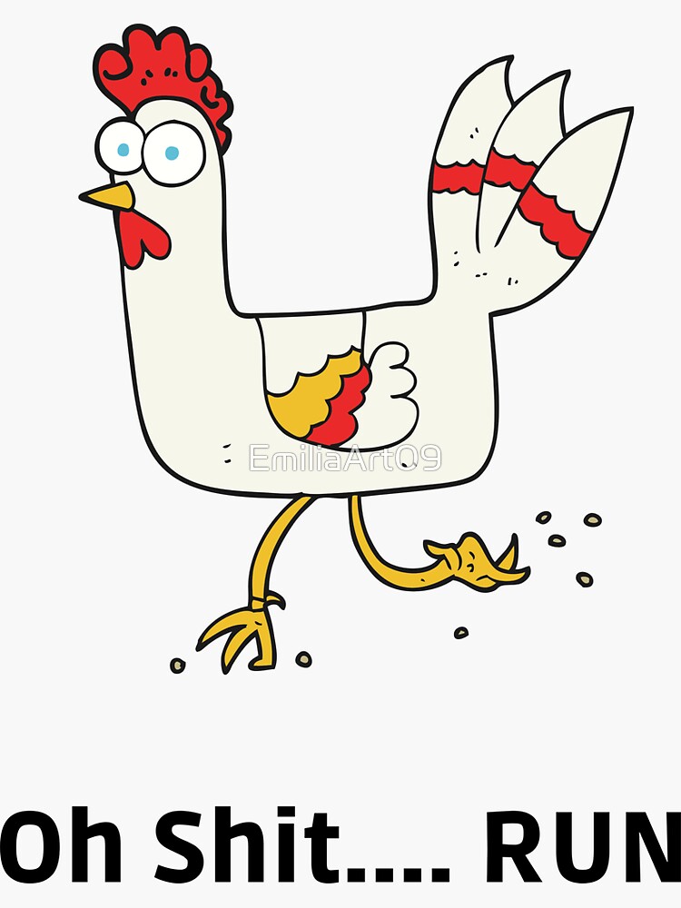 Running Chicken Meme Sticker For Sale By Emiliaart09 Redbubble 2748