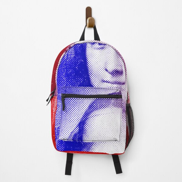 Item preview, Mona Lisa - blue and red halftone pattern designed and sold by NickoPrints.
