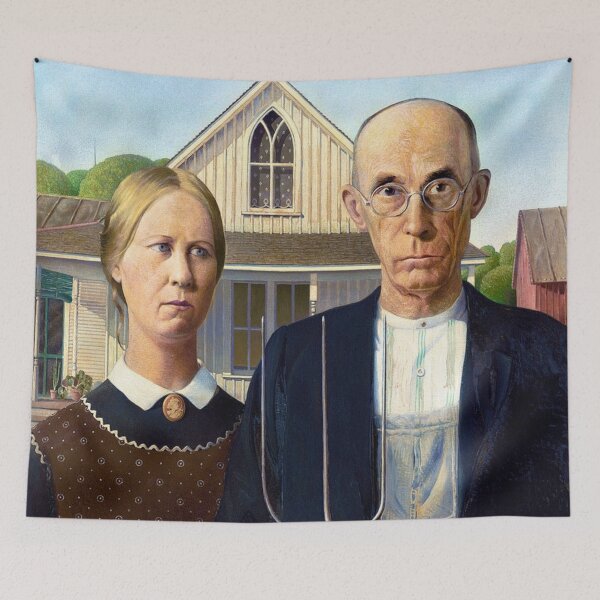 Item preview, American Gothic by Grant Wood (1930)  designed and sold by IMPHives.
