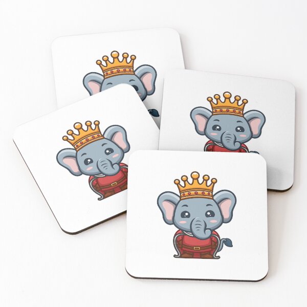 Item preview, Elephant King Cute Cartoon designed and sold by GumregaStudio.