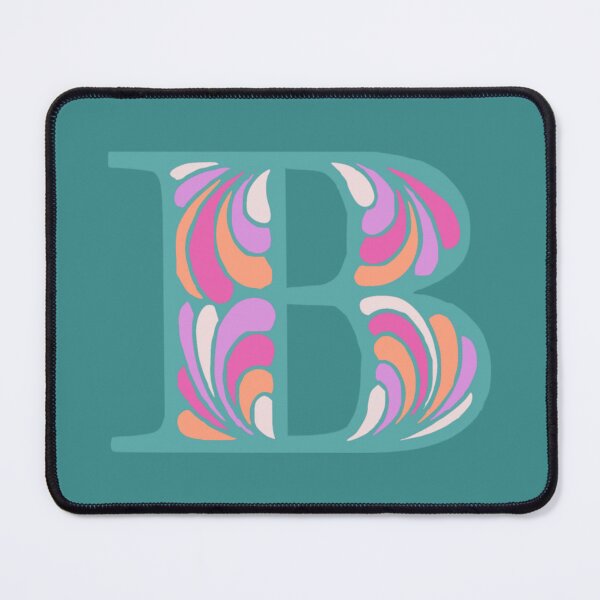 Item preview, Letter B Fancy Monogram Hippie Initial Teal designed and sold by everything4eva.