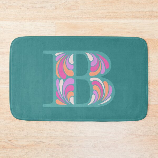 Item preview, Letter B Fancy Monogram Hippie Initial Teal designed and sold by everything4eva.