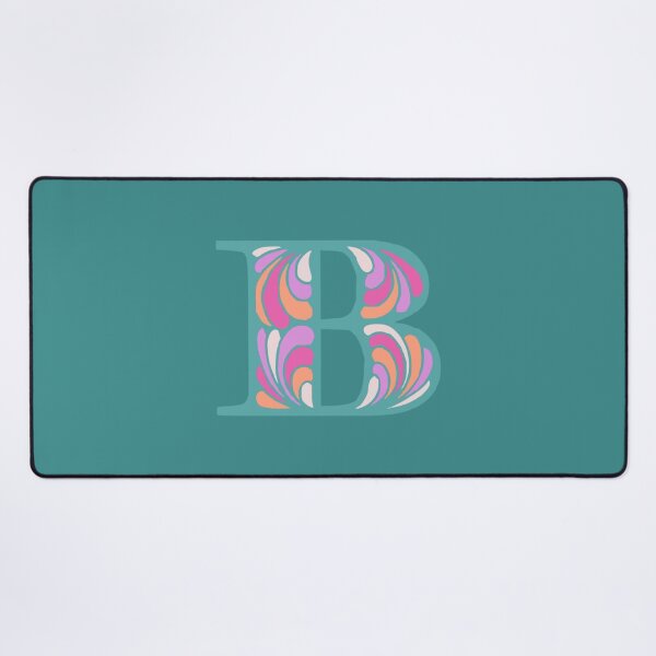 Item preview, Letter B Fancy Monogram Hippie Initial Teal designed and sold by everything4eva.