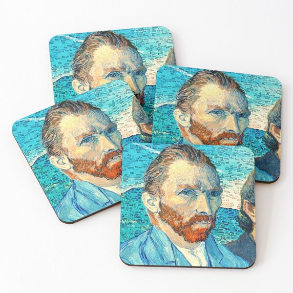 Item preview, Portraits of post-impressionist painters Cezanne, van Gogh and Gauguin  designed and sold by NickoPrints.