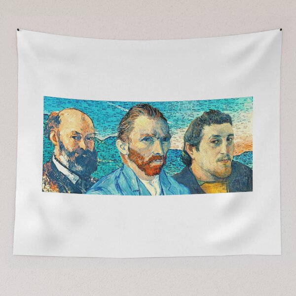 Item preview, Portraits of post-impressionist painters Cezanne, van Gogh and Gauguin  designed and sold by NickoPrints.