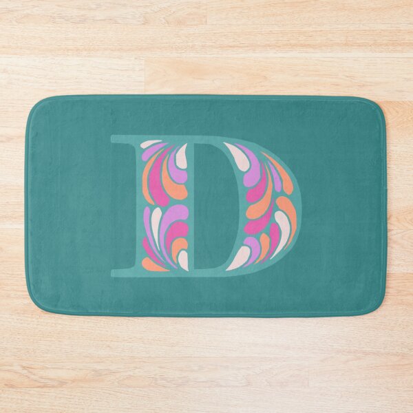 Item preview, Letter D Fancy Monogram Hippie Initial Teal designed and sold by everything4eva.