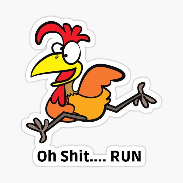 Running Chicken Meme Sticker For Sale By Emiliaart09 Redbubble 9450
