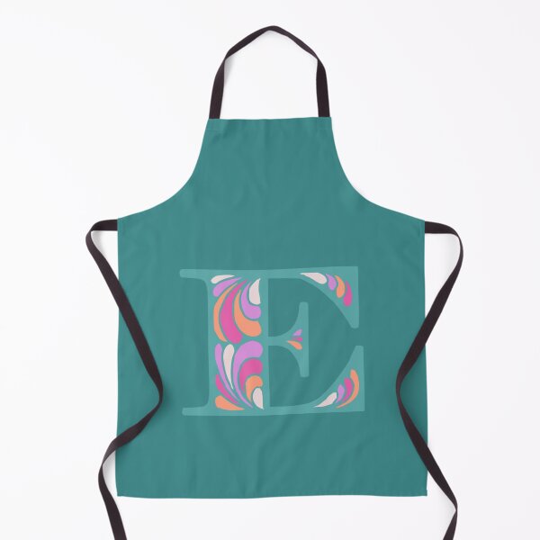 Item preview, Letter E Fancy Monogram Hippie Initial Teal designed and sold by everything4eva.