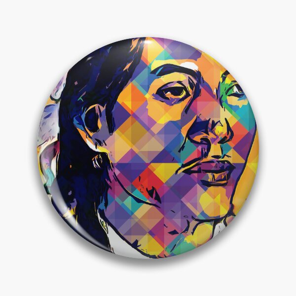 Item preview, Tahitian Woman with a Flower - Vahine no te tiare - colorful pop art effect designed and sold by NickoPrints.