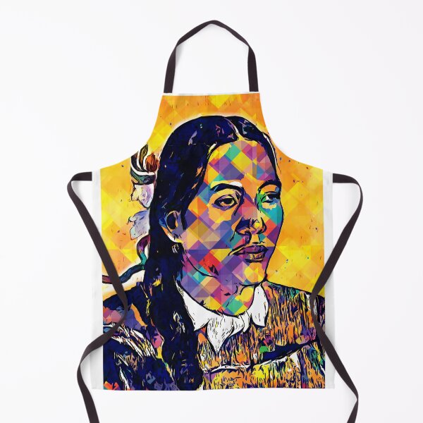 Item preview, Tahitian Woman with a Flower - Vahine no te tiare - colorful pop art effect designed and sold by NickoPrints.