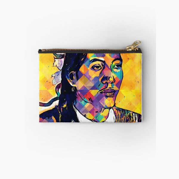 Item preview, Tahitian Woman with a Flower - Vahine no te tiare - colorful pop art effect designed and sold by NickoPrints.
