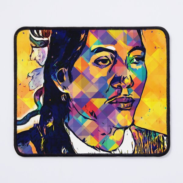 Item preview, Tahitian Woman with a Flower - Vahine no te tiare - colorful pop art effect designed and sold by NickoPrints.