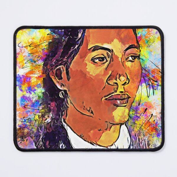 Item preview, Tahitian Woman with a Flower - Vahine no te tiare - colorful painting recreation designed and sold by NickoPrints.