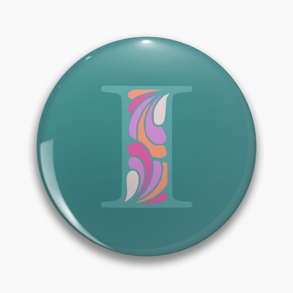 Item preview, Letter I Fancy Monogram Hippie Initial Teal designed and sold by everything4eva.
