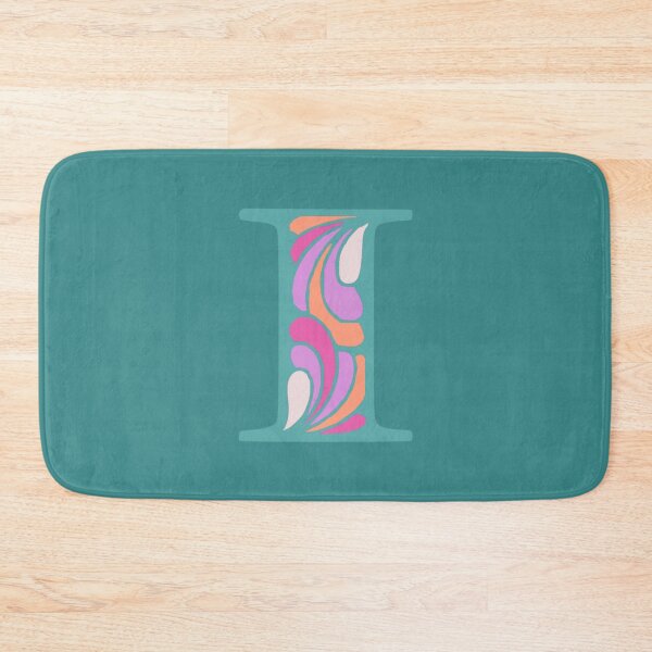 Item preview, Letter I Fancy Monogram Hippie Initial Teal designed and sold by everything4eva.