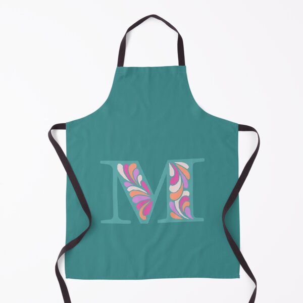Item preview, Letter M Fancy Monogram Hippie Initial Teal designed and sold by everything4eva.