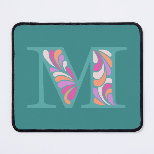 Item preview, Letter M Fancy Monogram Hippie Initial Teal designed and sold by everything4eva.