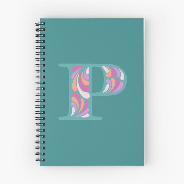 Item preview, Letter P Fancy Monogram Hippie Initial Teal designed and sold by everything4eva.