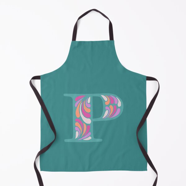 Item preview, Letter P Fancy Monogram Hippie Initial Teal designed and sold by everything4eva.