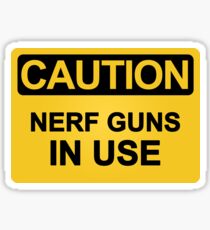 Nerf Guns In Use Sticker