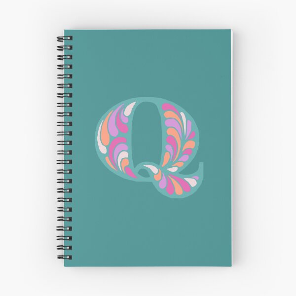 Item preview, Letter Q Fancy Monogram Hippie Initial Teal designed and sold by everything4eva.