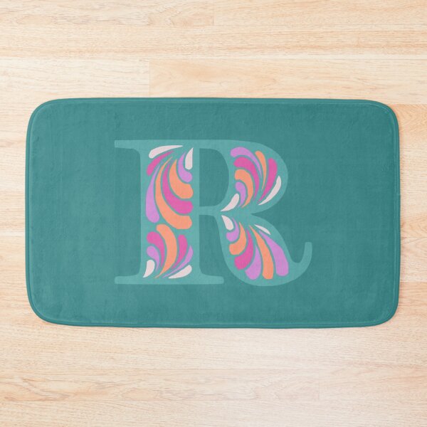 Item preview, Letter R Fancy Monogram Hippie Initial Teal designed and sold by everything4eva.