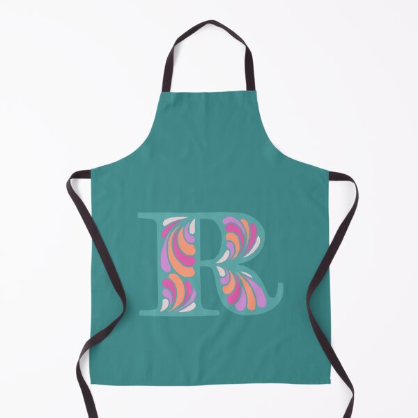 Item preview, Letter R Fancy Monogram Hippie Initial Teal designed and sold by everything4eva.